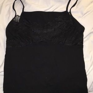 Black Lacy Tank Top
